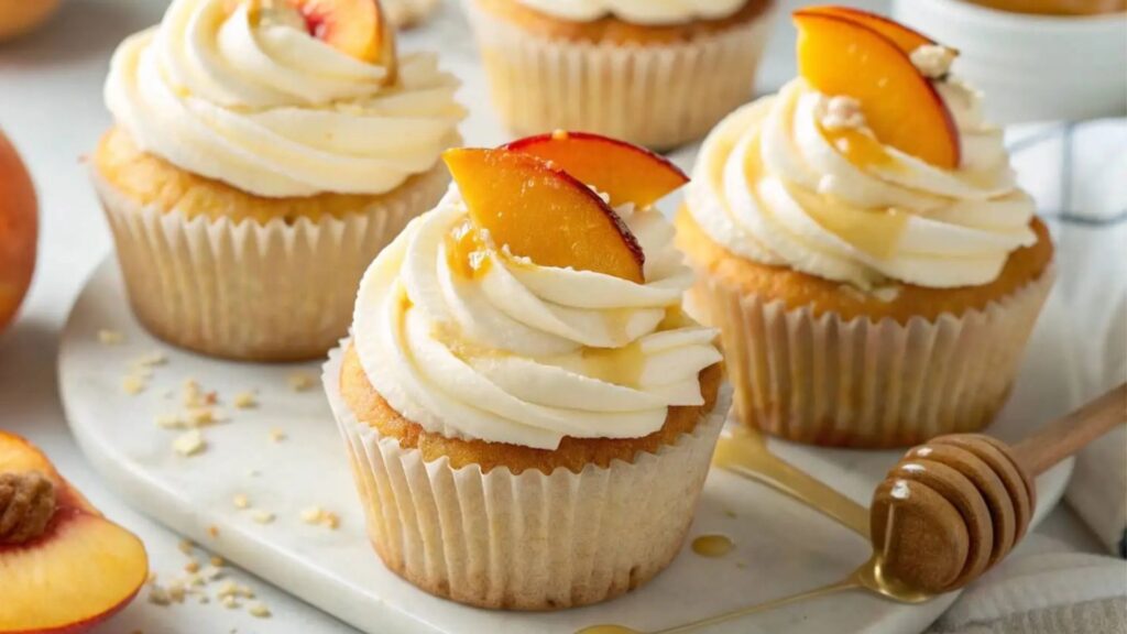 Honey Peach Cream Cheese Cupcakes Recipe 